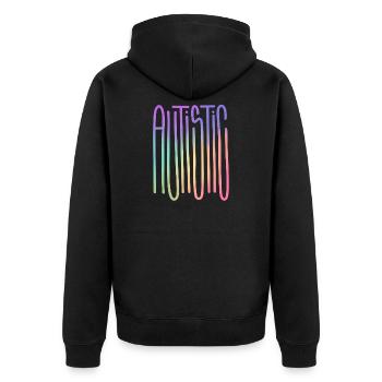 Flux du spectre autistique - Veste à capuche bio Premium Unisexe - noir - Dos - Nico (187cm)