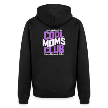 Cadeau des mamans pour la fête des mères - Club des mamans cool - Veste à capuche bio Premium Unisexe - noir - Dos - Nico (187cm)