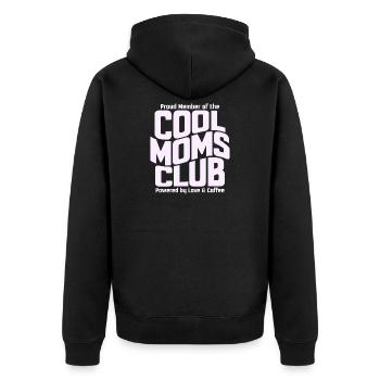 Club des mamans cool - Cadeau de maman pour la fête des mères - Veste à capuche bio Premium Unisexe - noir - Dos - Nico (187cm)