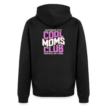 Cadeau des mamans pour la fête des mères - Club des mamans cool - Veste à capuche bio Premium Unisexe - noir - Dos - Nico (187cm)