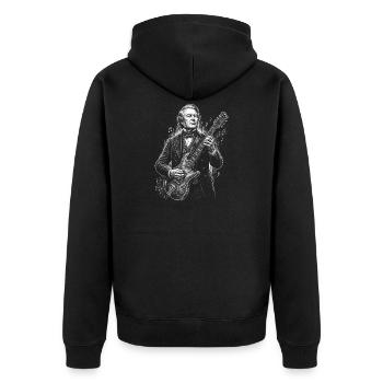 Millard Fillmore jouant de la guitare - Veste à capuche bio Premium Unisexe - noir - Dos - Nico (187cm)