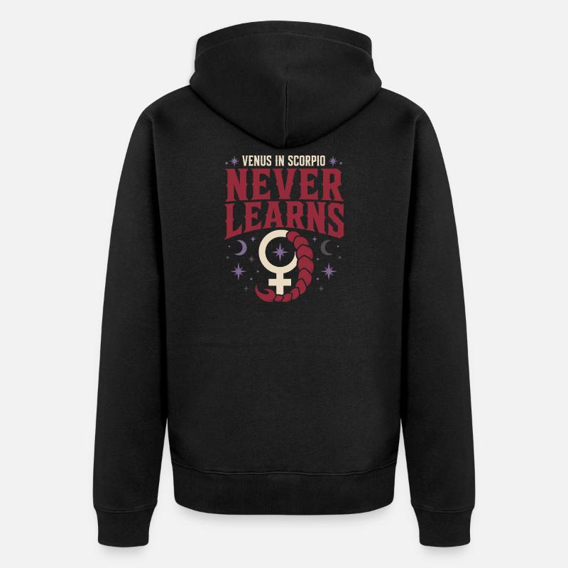 Signe de Vénus Astrologie de Vénus - Veste à capuche bio Premium Unisexe - noir