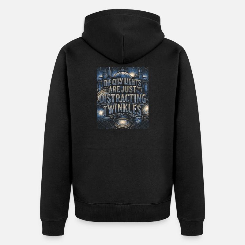 Celestial Constellation Astrology Gift - Unisex Premium Bio Zip Hoodie - Schwarz
