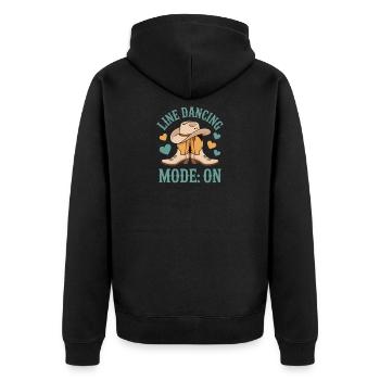 Line Dancing Line Dance Line Dancer Gifts - Unisex Premium Organic Zip Hoodie - black - Back - Nico (187cm)