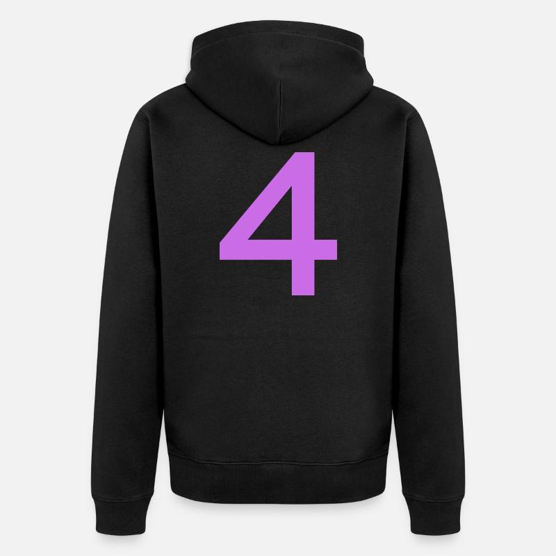 4 - Unisex Premium Bio Zip Hoodie - Schwarz