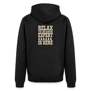 Line Dancing Line Dance Gift - Unisex Premium Organic Zip Hoodie - black - Back - Nico (187cm)