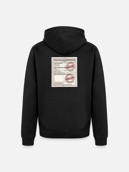 Antrag auf Kaffeepause - Unisex Premium Bio Zip Hoodie - Schwarz