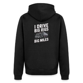 Conducteur de camion Diesel Conducteur professionnel - Veste à capuche bio Premium Unisexe - noir - Dos - Nico (187cm)