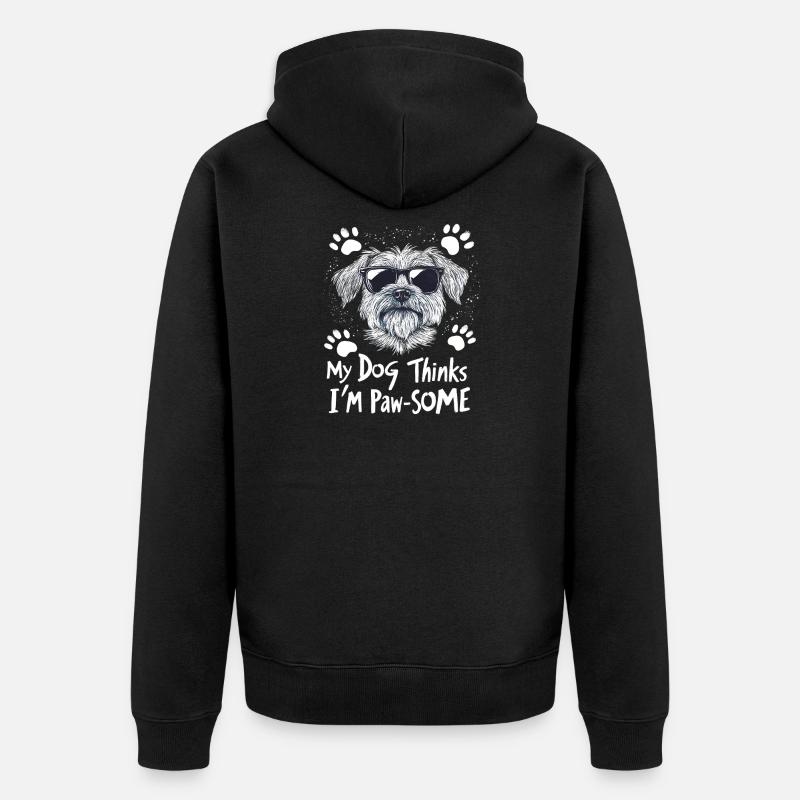 Propriétaire de chien Pawsome - Veste à capuche bio Premium Unisexe - noir