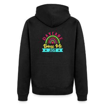 Maître de maternelle m’apporte de la joie Maître de maternelle - Veste à capuche bio Premium Unisexe - noir - Dos - Nico (187cm)