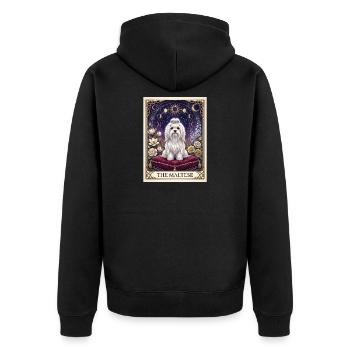 Le Maltais dans le ciel étoilé - Veste à capuche bio Premium Unisexe - noir - Dos - Nico (187cm)