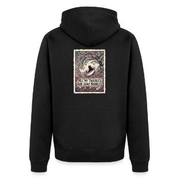 Tous mes soucis sont des bulles de savon - Veste à capuche bio Premium Unisexe - noir - Dos - Nico (187cm)