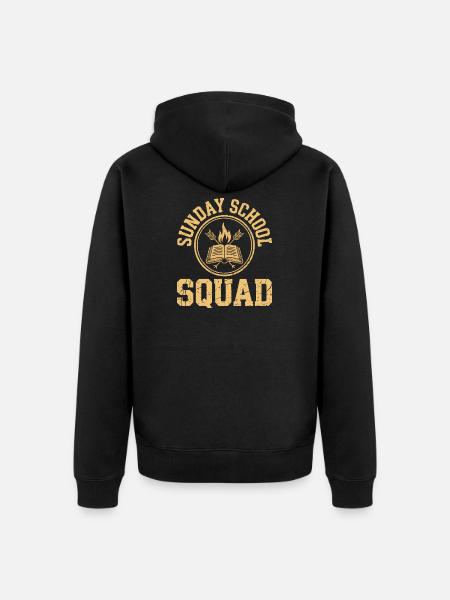 Sunday School Squad Logo - Unisex Premium Organic Zip Hoodie - black