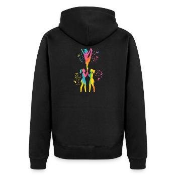 Cheerleader Cheer Mom Cheerleading - Unisex Premium Organic Zip Hoodie - black - Back - Nico (187cm)