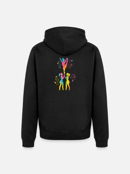 Cheerleader Cheer Mom Cheerleading - Unisex Premium Organic Zip Hoodie - black