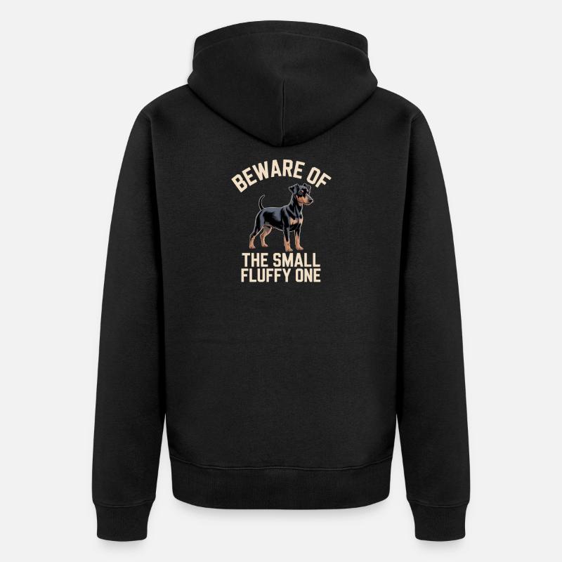 Cadeaux pour chiens Manchester Terrier - Veste à capuche bio Premium Unisexe - noir