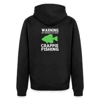Sunfish Crappie Fish Perch - Unisex Premium Organic Zip Hoodie - black - Back - Nico (187cm)