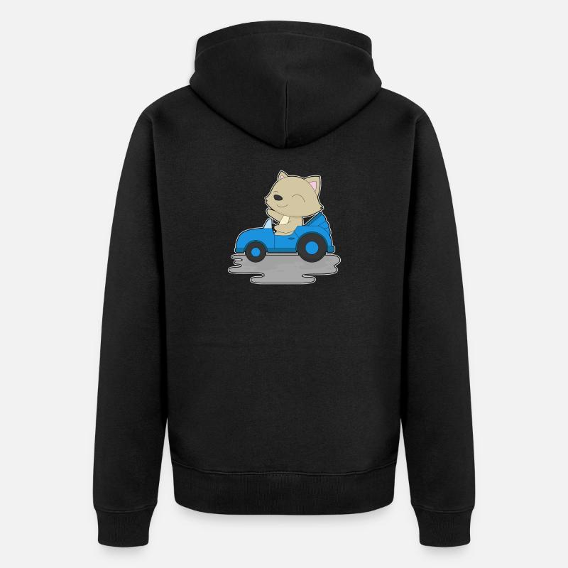 Cat Car - Veste à capuche bio Premium Unisexe - noir