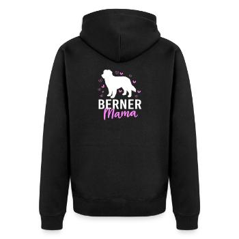 Bouvier bernois - Veste à capuche bio Premium Unisexe - noir - Dos - Nico (187cm)