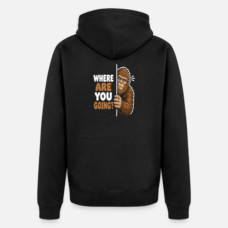 Bigfoot Vue Où vas-tu - Veste à capuche bio Premium Unisexe - noir