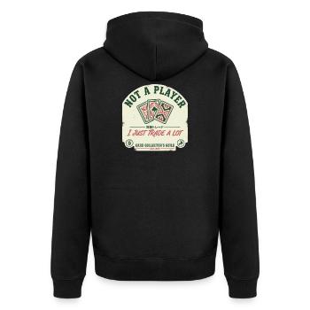 Not A Player I Just Trade A Lot Trading Card - Unisex Premium Bio Zip Hoodie - Schwarz - Hinten - Nico (187cm)
