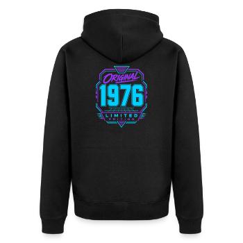 Original 1976 Neon Retro Edition - Veste à capuche bio Premium Unisexe - noir - Dos - Nico (187cm)