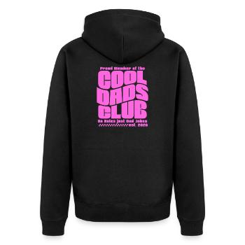 Fête des pères cadeau 2026 - Club des papas cool - Veste à capuche bio Premium Unisexe - noir - Dos - Nico (187cm)