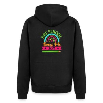 Maître de maternelle m’apporte de la joie Maître de maternelle - Veste à capuche bio Premium Unisexe - noir - Dos - Nico (187cm)