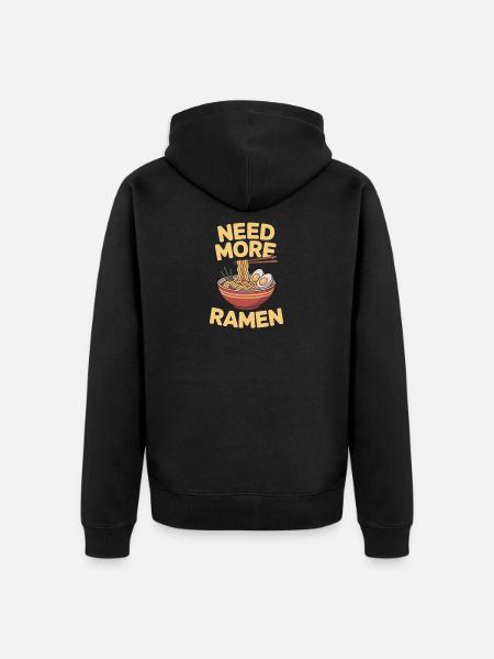 Ramen Noodle Soup Gifts - Unisex Premium Organic Zip Hoodie - black