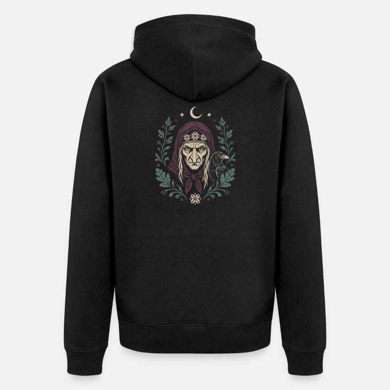 Baba Yaga Raven - Veste à capuche bio Premium Unisexe - noir