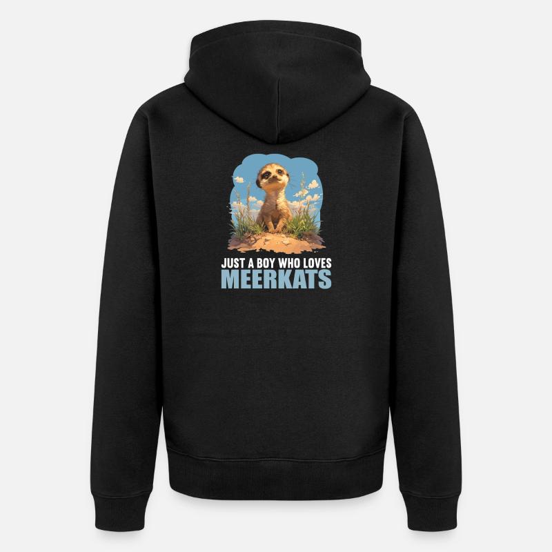 Suricate Erdmännchen - Veste à capuche bio Premium Unisexe - noir