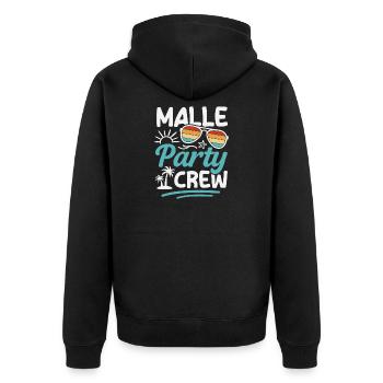 Équipe de fête Malle Groupes de vacances à Majorque - Veste à capuche bio Premium Unisexe - noir - Dos - Nico (187cm)