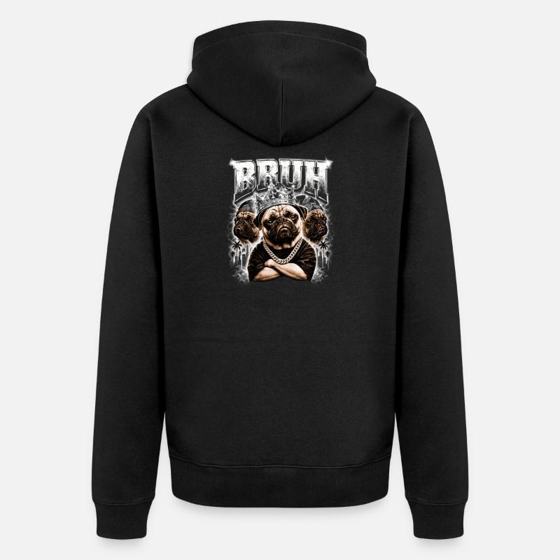 Carlin de style tropical - Veste à capuche bio Premium Unisexe - noir