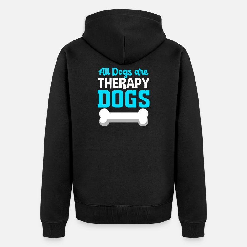 Chien de thérapie - Veste à capuche bio Premium Unisexe - noir