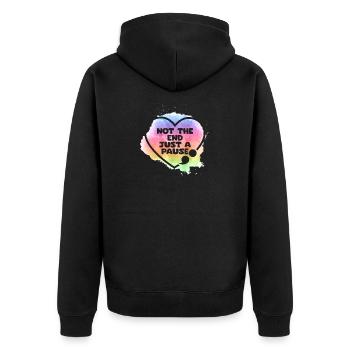 Prévention du suicide en point-virgule juste - Veste à capuche bio Premium Unisexe - noir - Dos - Nico (187cm)