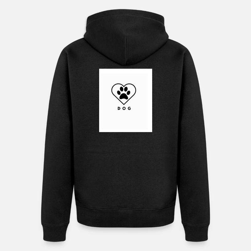 L’amour des chiens - Veste à capuche bio Premium Unisexe - noir