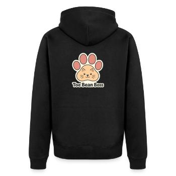 Pattes de chat Bean Pied-de-Fer Câlins - Veste à capuche bio Premium Unisexe - noir - Dos - Nico (187cm)