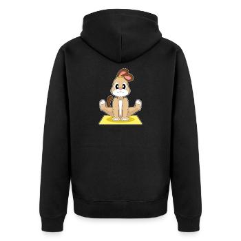 Dog Yoga Fitness Gymnastics - Unisex Premium Organic Zip Hoodie - black - Back - Nico (187cm)