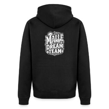 Équipe de rêve de Malle - Veste à capuche bio Premium Unisexe - noir - Dos - Nico (187cm)