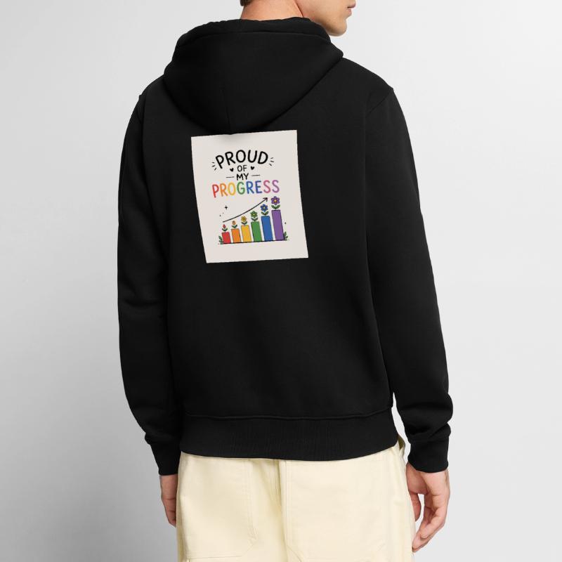 Fier de mes progrès Veste à capuche bio Premium Unisexe