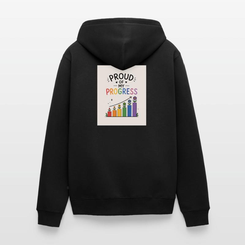 Fier de mes progrès Veste à capuche bio Premium Unisexe