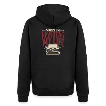 Poetcore Poète Poésie Dark Academia Gift - Veste à capuche bio Premium Unisexe - noir - Dos - Nico (187cm)