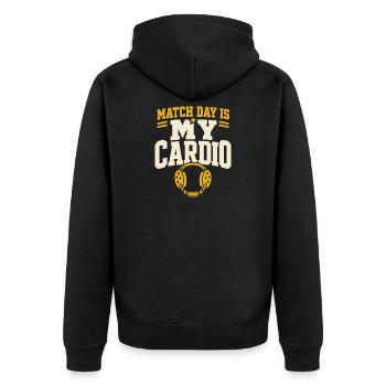 Catcheur - Maman Lutte - Maman Tapis - Maman Cadeau - Veste à capuche bio Premium Unisexe - noir - Dos - Nico (187cm)