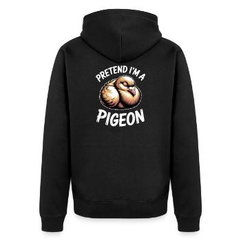 Dove Sayings Birds Funny Doves Gift - Unisex Premium Organic Zip Hoodie - black - Back - Nico (187cm)