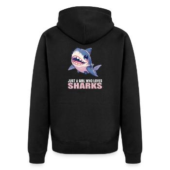 Requins Requin - Veste à capuche bio Premium Unisexe - noir - Dos - Nico (187cm)