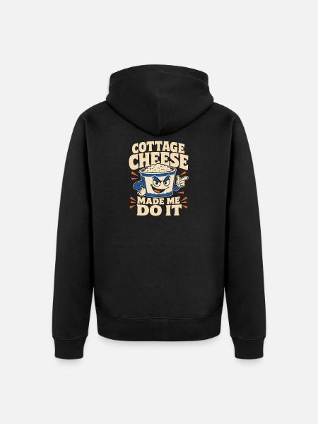 High-protein snack gift for foodies - Unisex Premium Organic Zip Hoodie - black