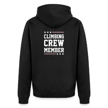Climbing Crew - Unisex Premium Bio Zip Hoodie - Schwarz - Hinten - Nico (187cm)