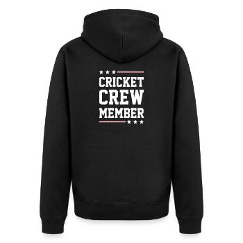 Équipe de cricket - Veste à capuche bio Premium Unisexe - noir - Dos - Nico (187cm)