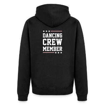 Dancing Crew - Unisex Premium Bio Zip Hoodie - Schwarz - Hinten - Nico (187cm)