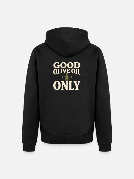 Olive Girl Martini Olive Mediterranes - Unisex Premium Bio Zip Hoodie - Schwarz